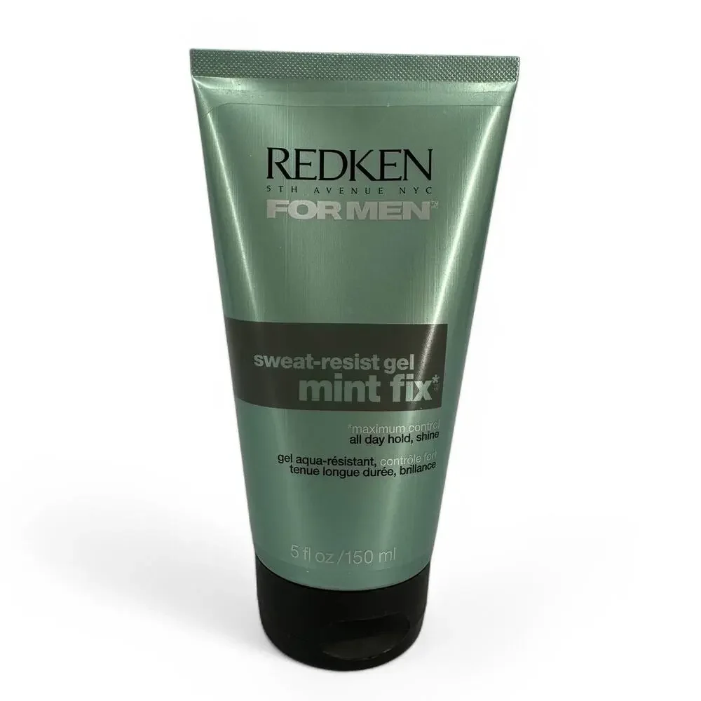 Redken For Men Sweat Resist Gel Mint Fix Maximum Control 5 oz 150ml Hard to Find